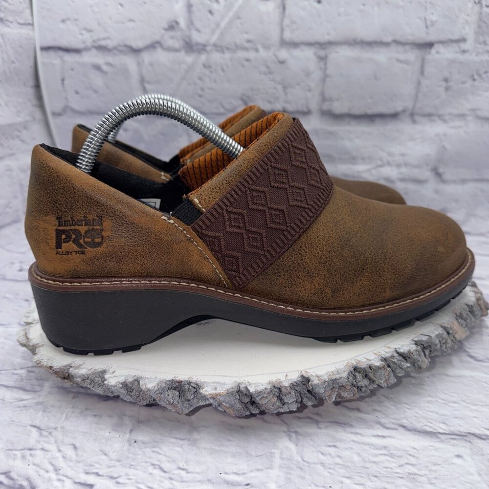 Timberland Pro Alloy Toe ESD Safety Work Clog Womens Size 10 Anti Slip Brown
